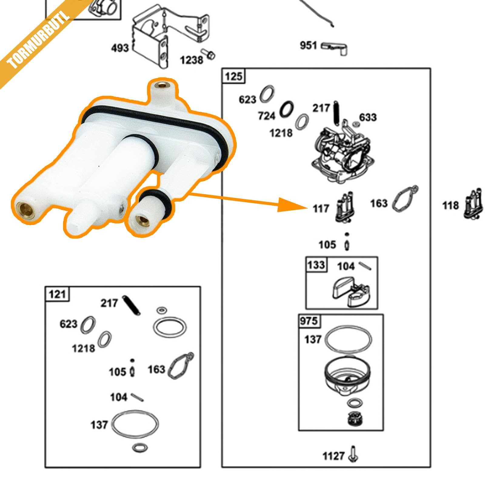 briggs and stratton plastic carburetor parts diagram