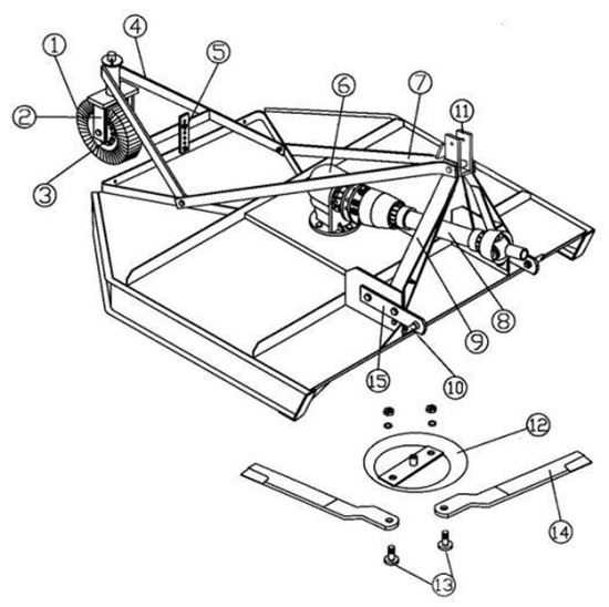 bush hog mower parts diagram