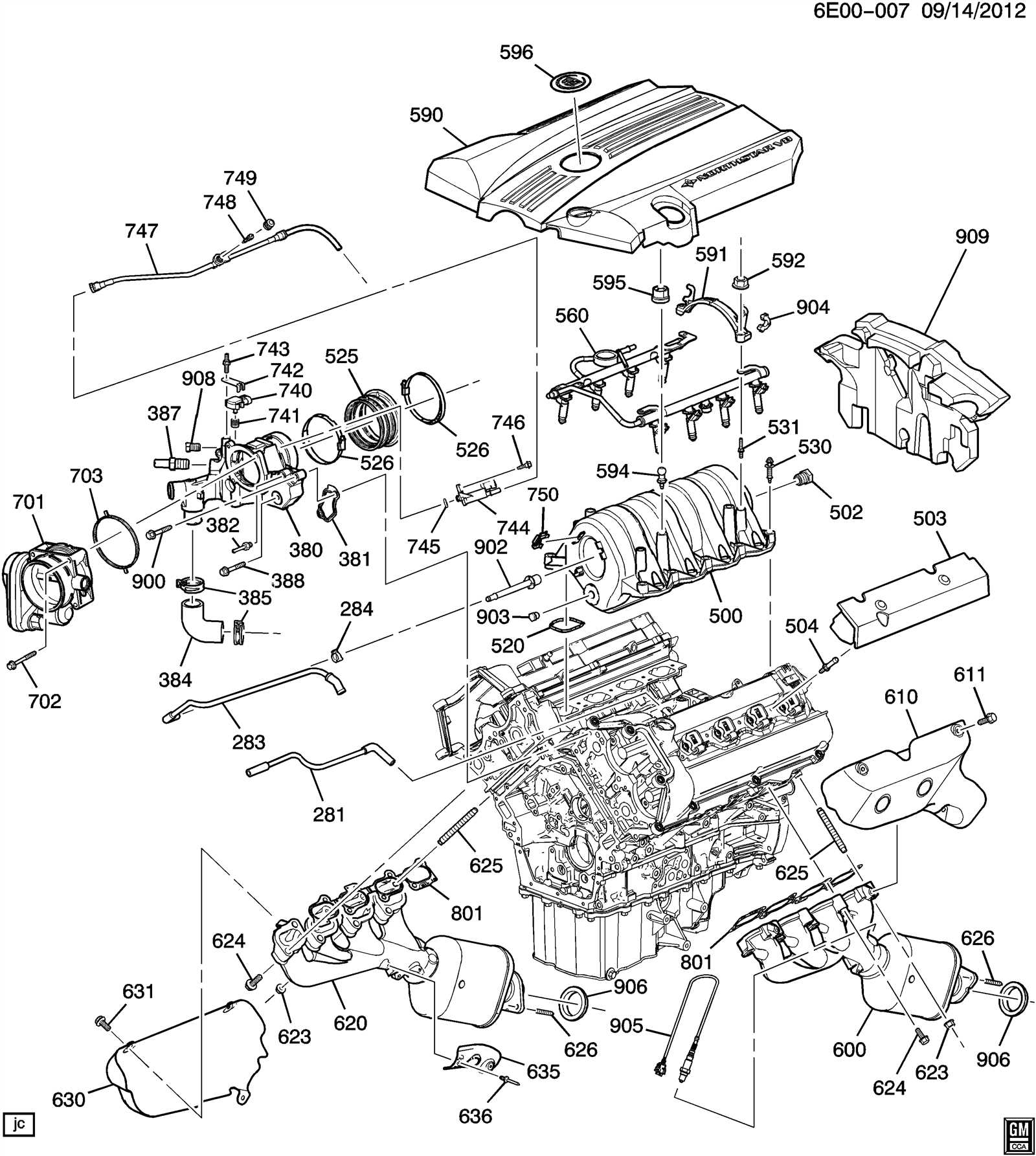 cadillac srx parts diagram