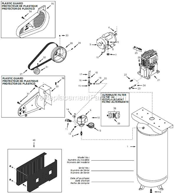 campbell hausfeld compressor parts diagram