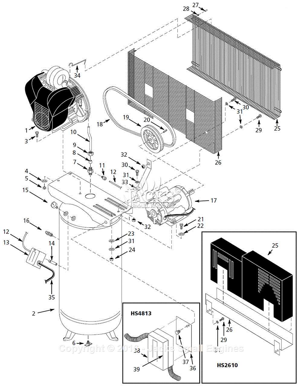 campbell hausfeld compressor parts diagram