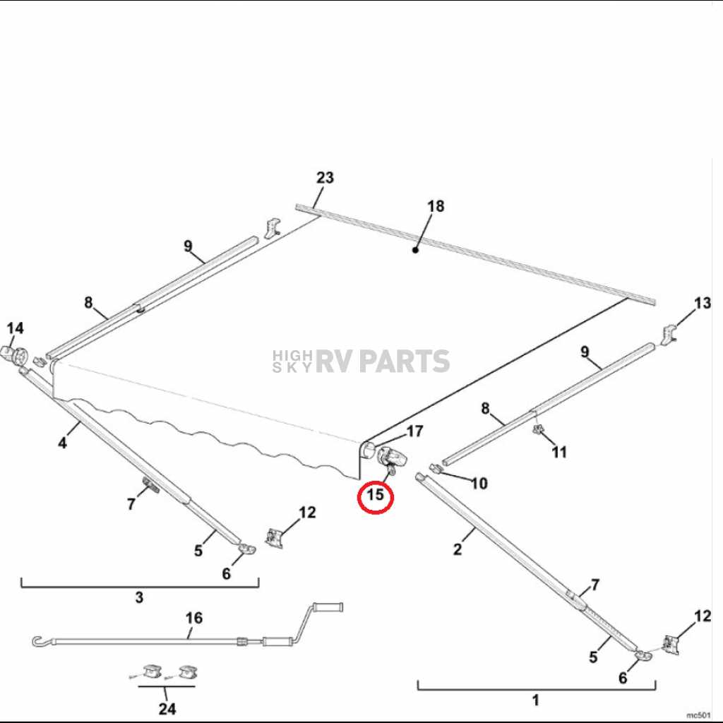 camper awning parts diagram