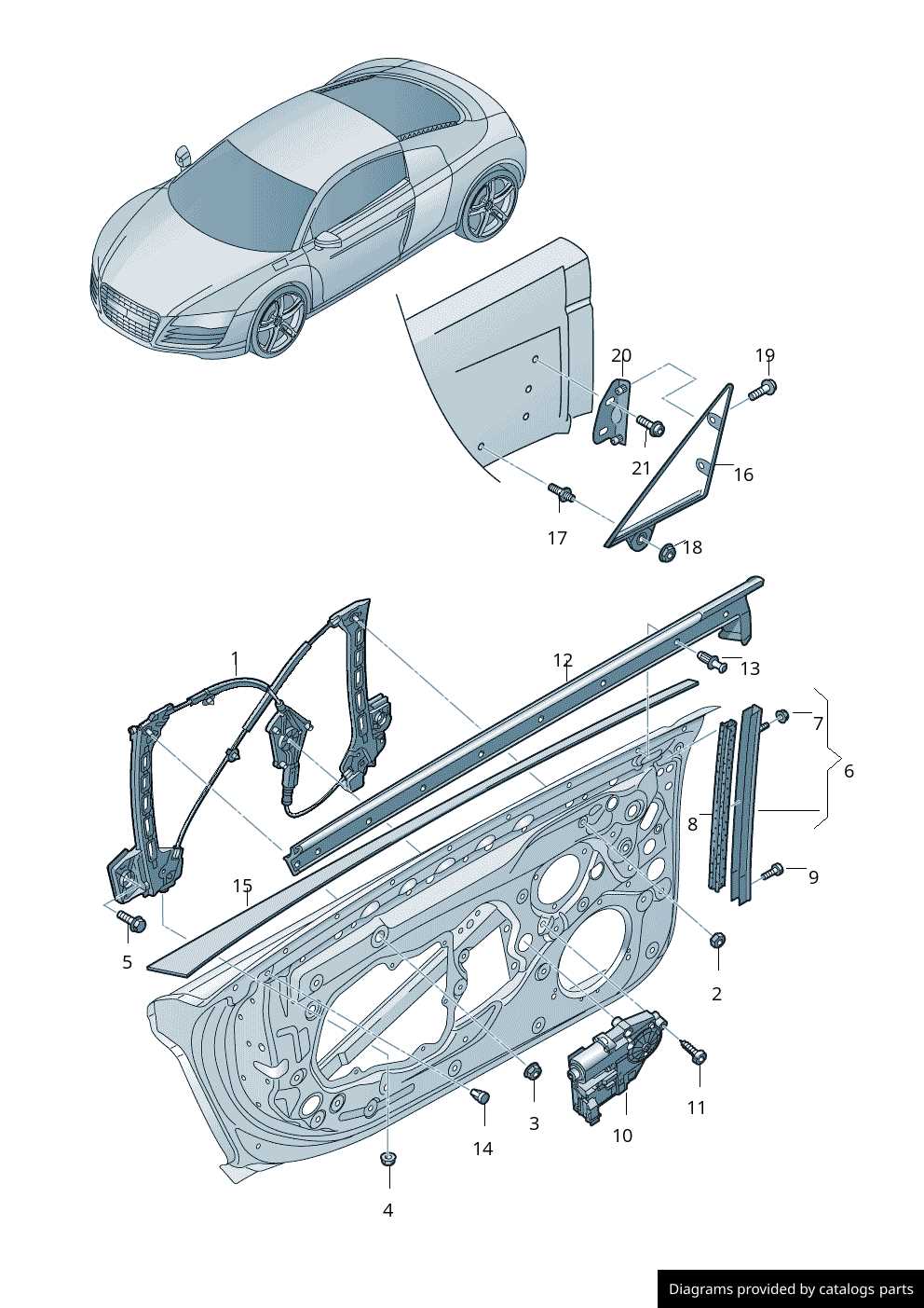 car window parts diagram