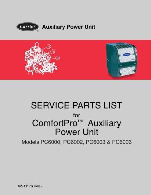 carrier apu parts diagram