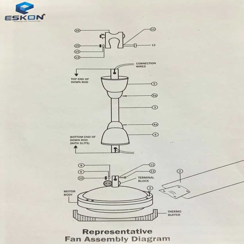 casablanca fan parts diagram