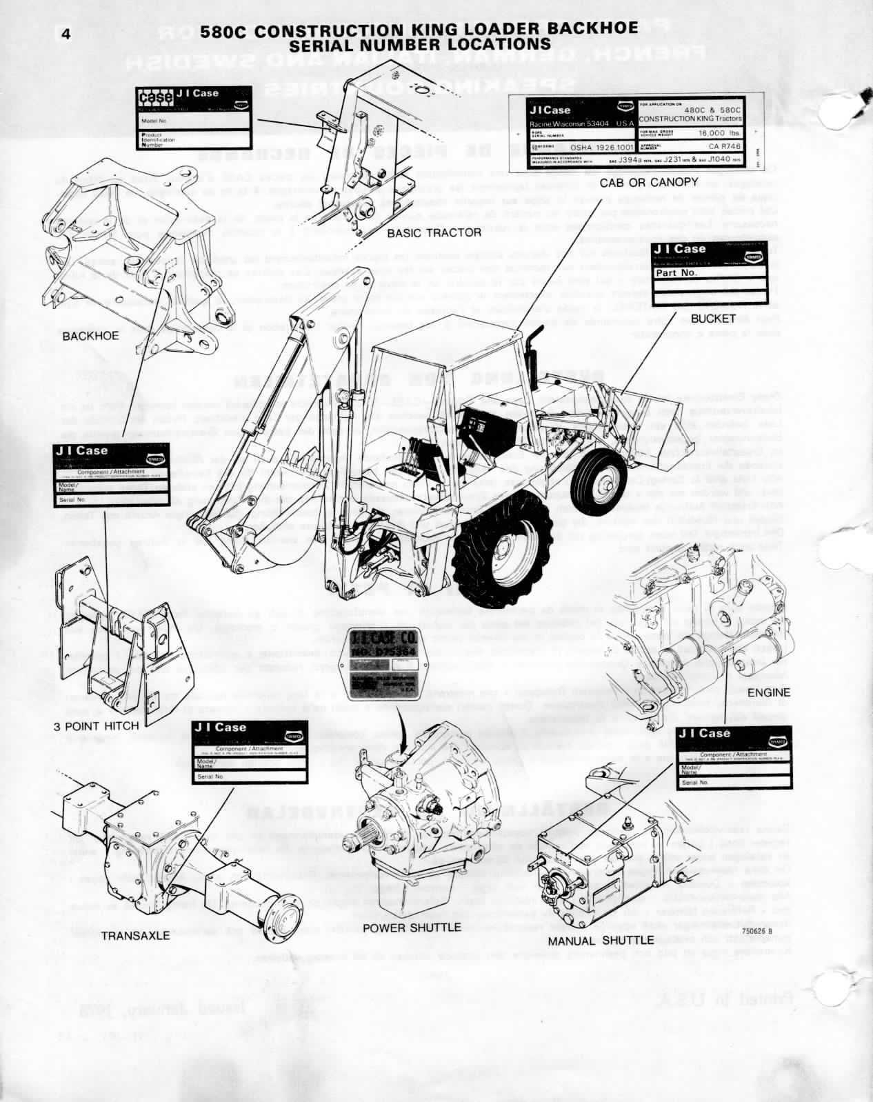 case 580k backhoe parts diagram