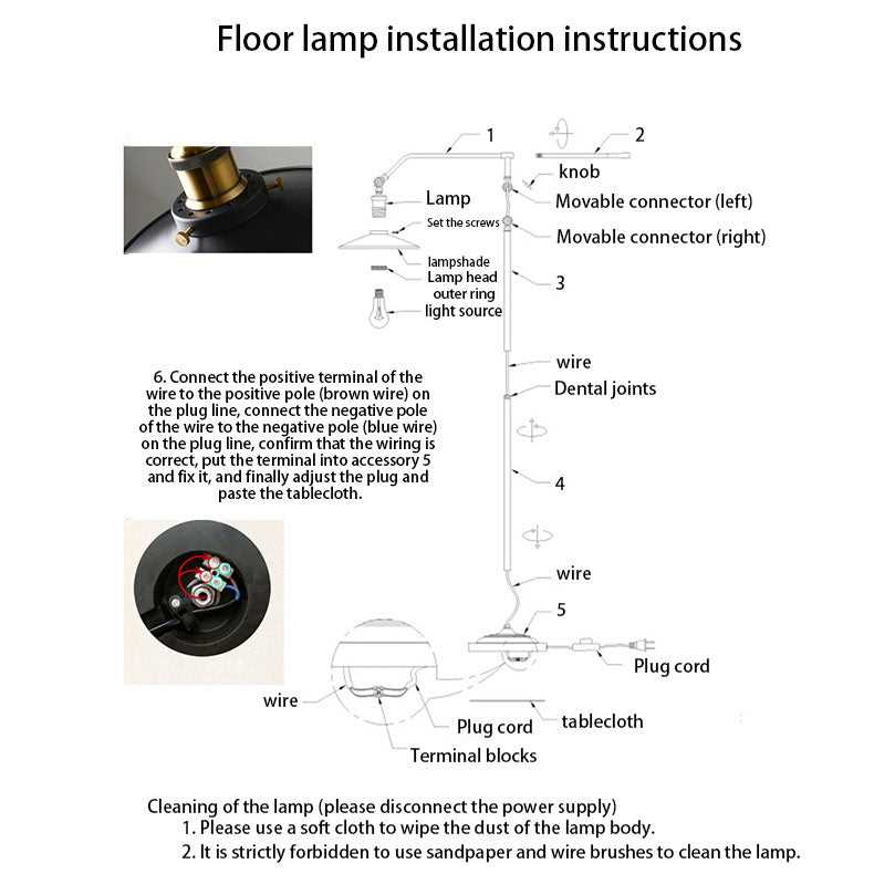 ceiling light fixture parts diagram