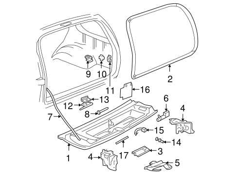 chevy s10 tailgate parts diagram