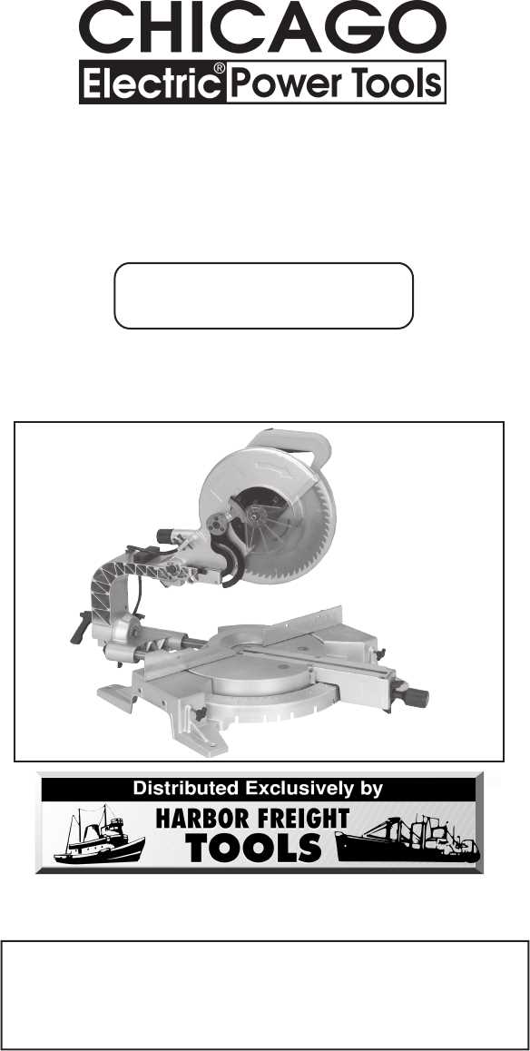 chicago electric miter saw parts diagram