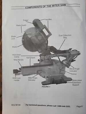 chicago electric miter saw parts diagram