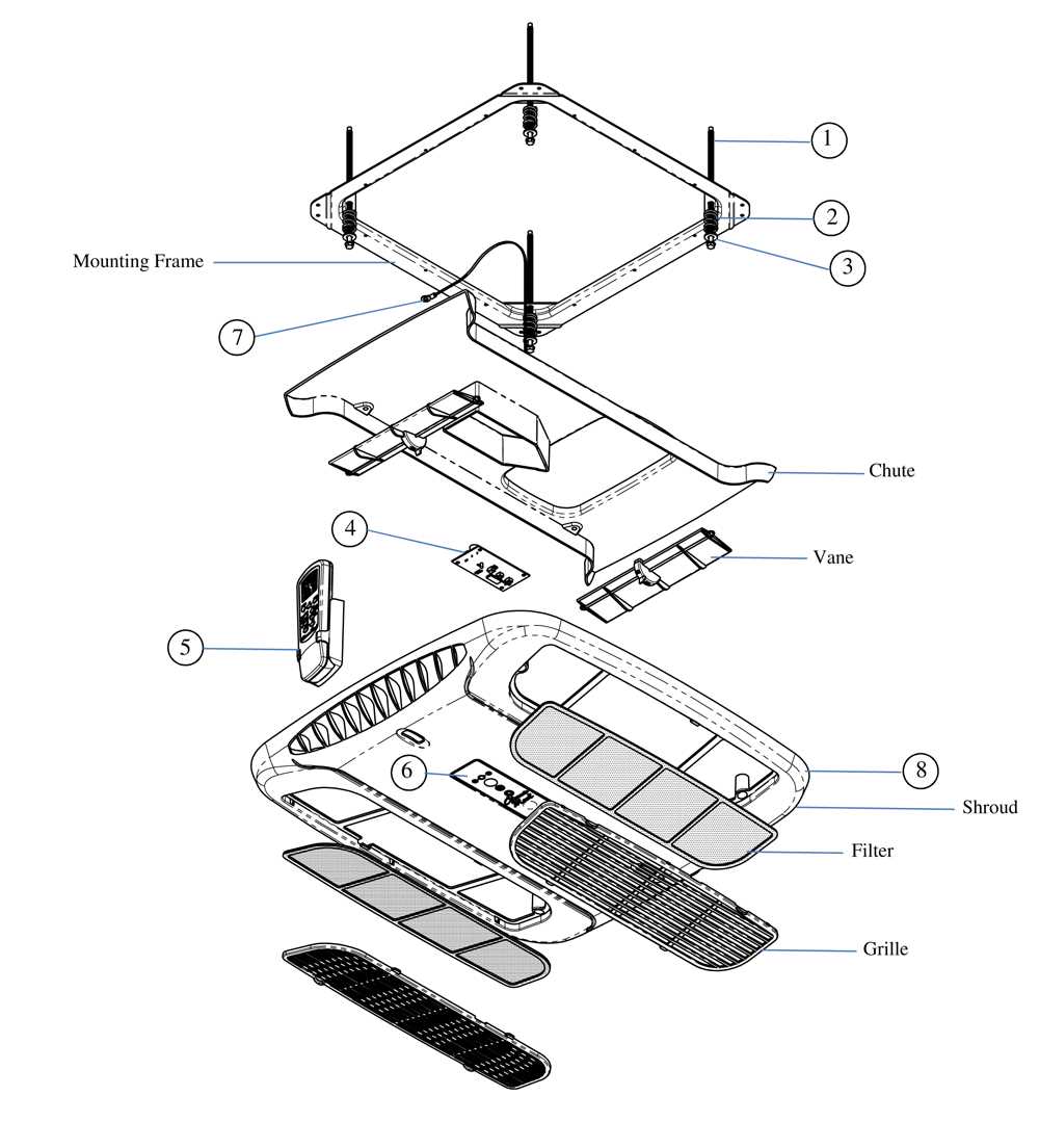 coleman rv air conditioner parts diagram