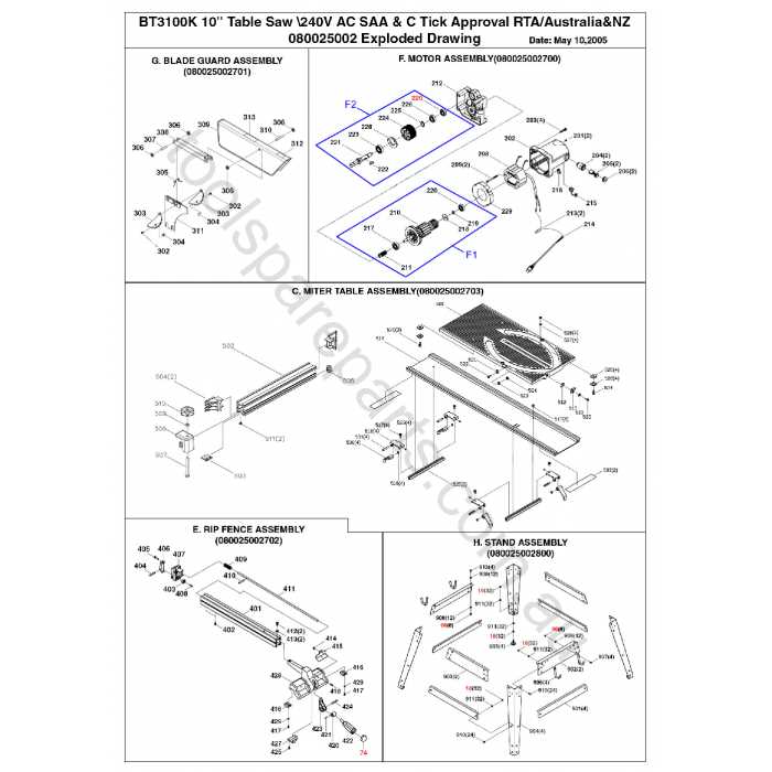 craftsman 113 table saw parts diagram