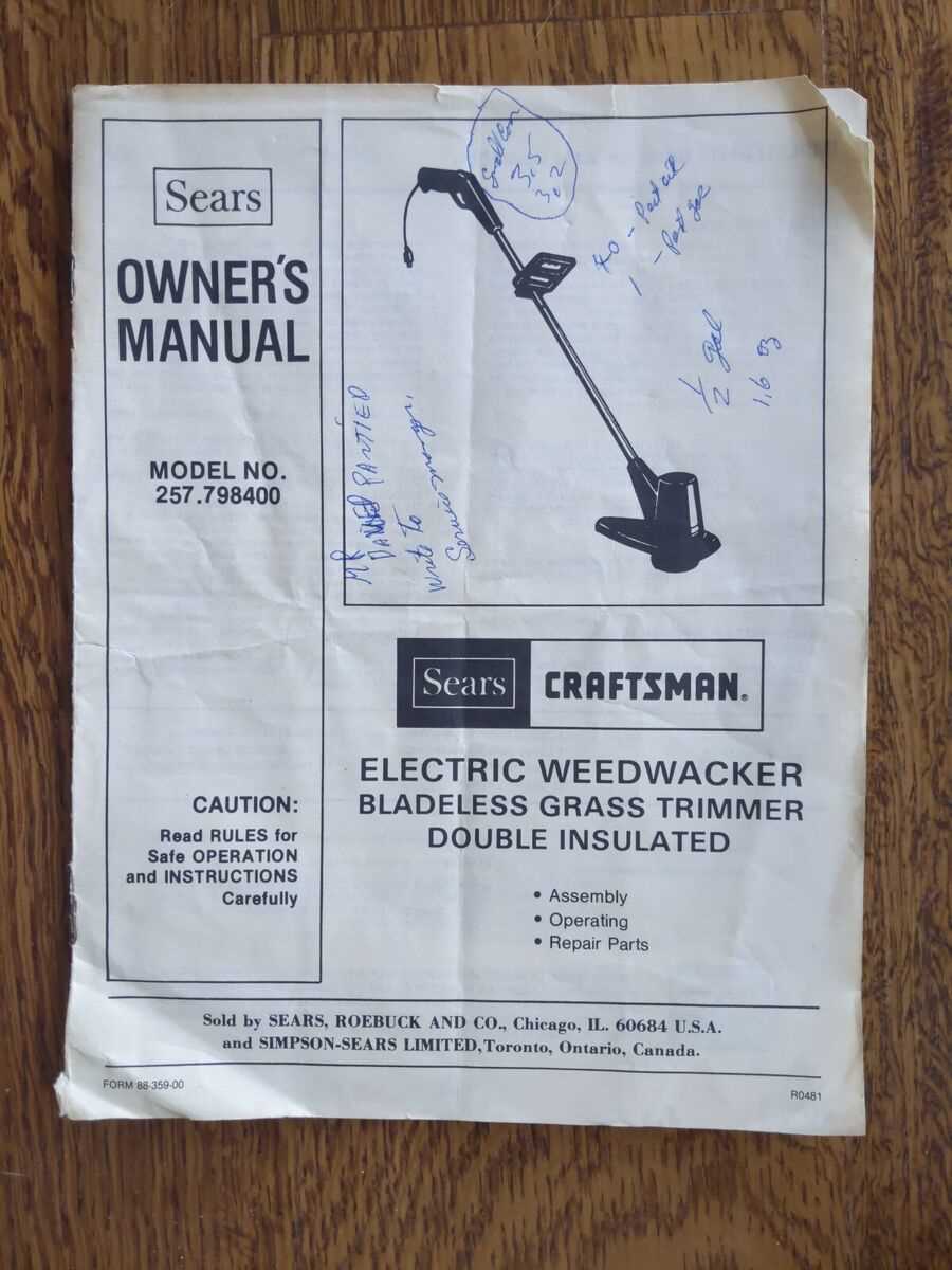 craftsman 25cc weed eater parts diagram