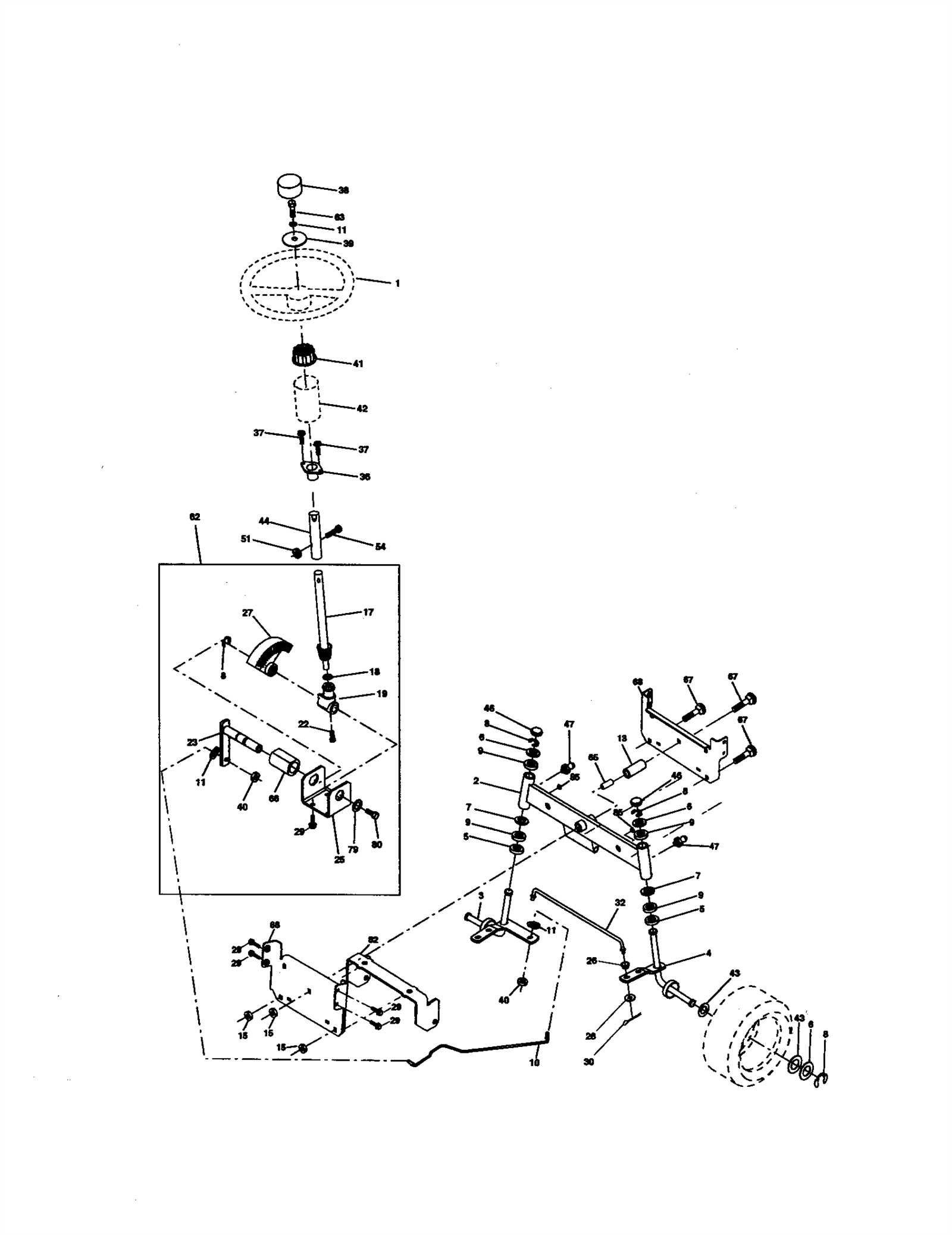 craftsman 42 mower deck parts diagram