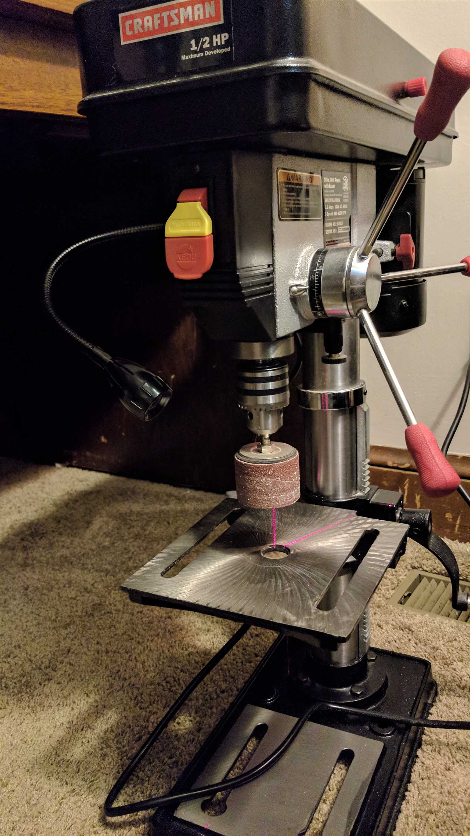 craftsman drill press parts diagram