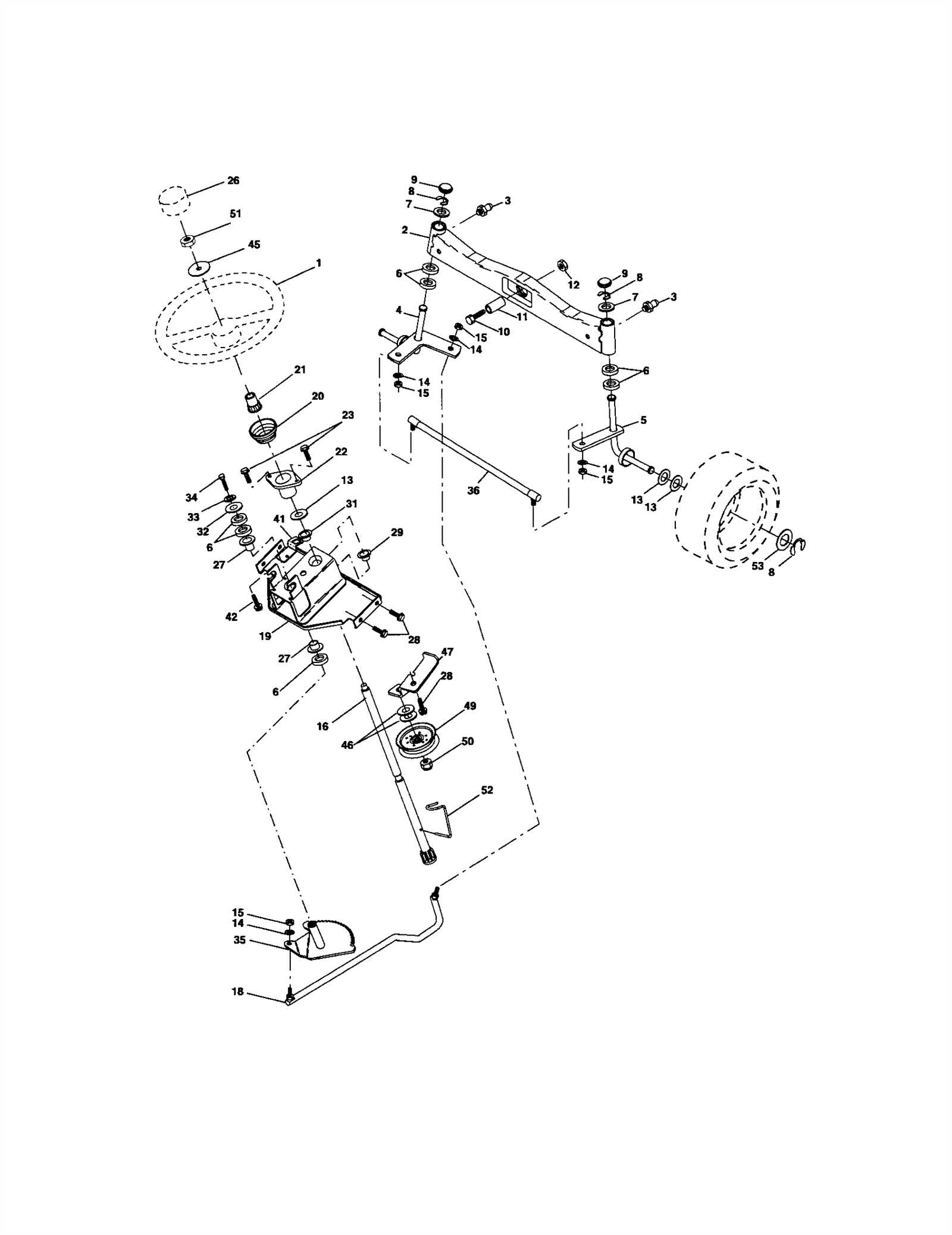 craftsman gt 5000 parts diagram