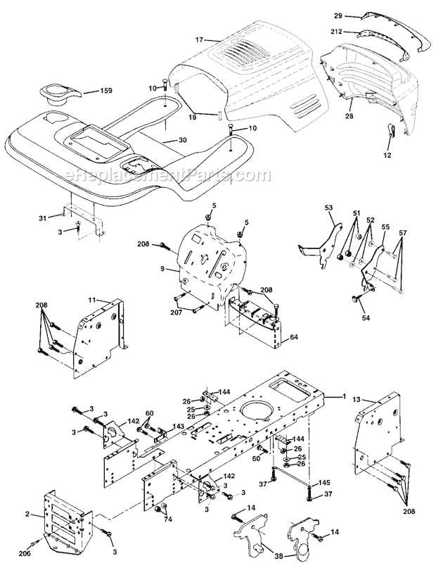 craftsman lt2000 parts diagram