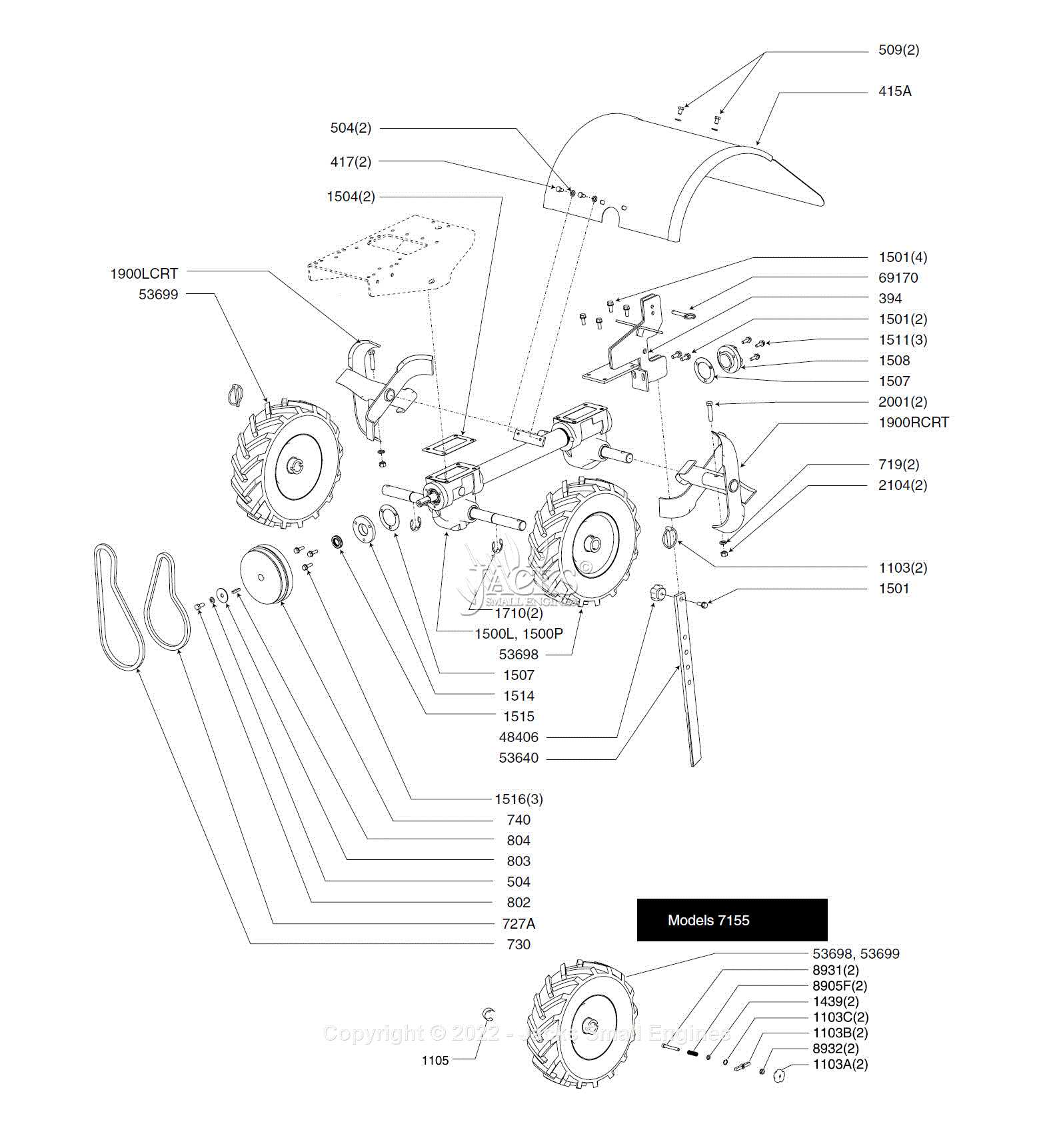 craftsman rear tine tiller parts diagram