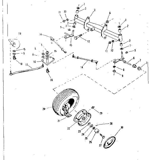 craftsman riding mower steering parts diagram