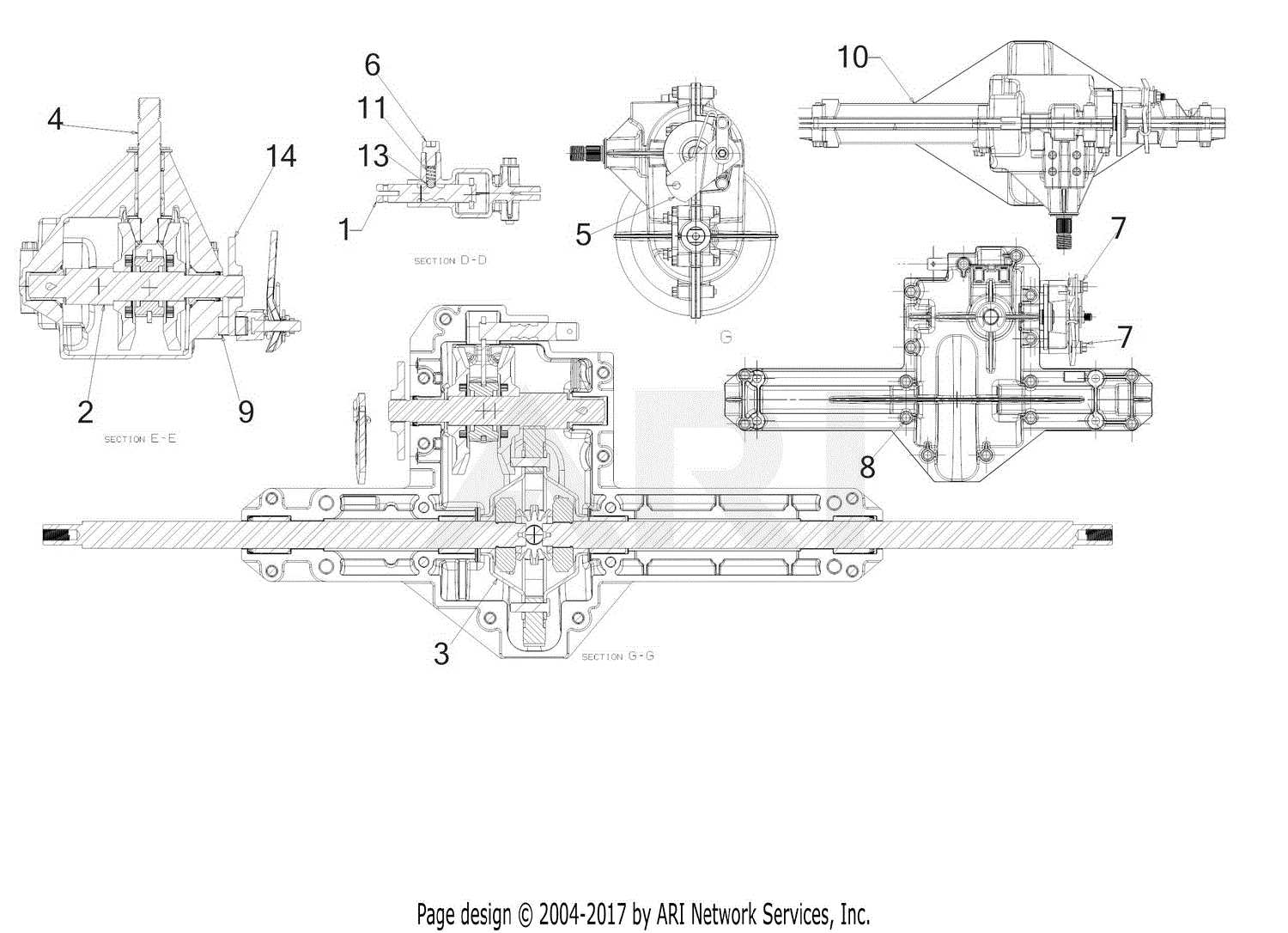 craftsman t110 deck parts diagram