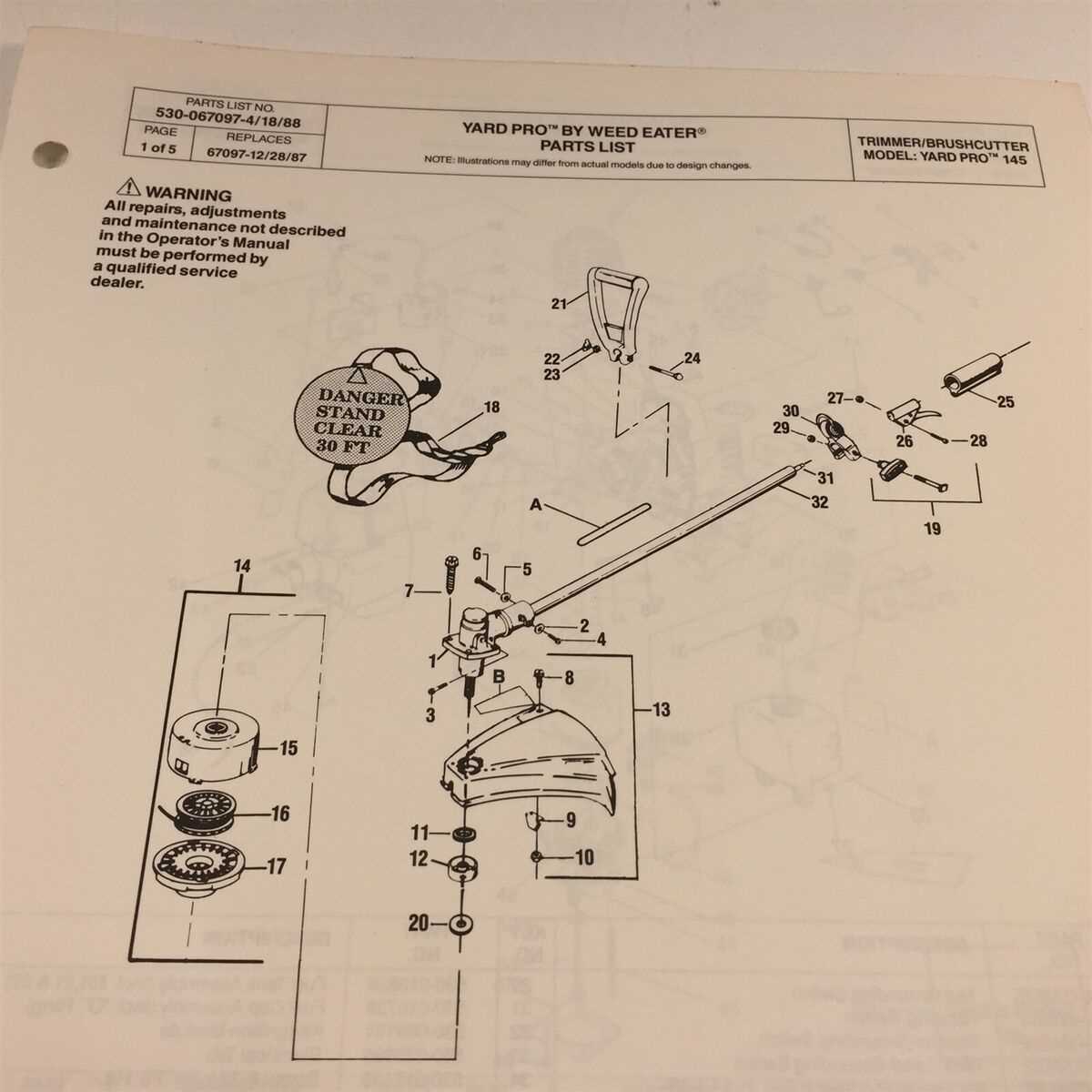 craftsman weed wacker parts diagram