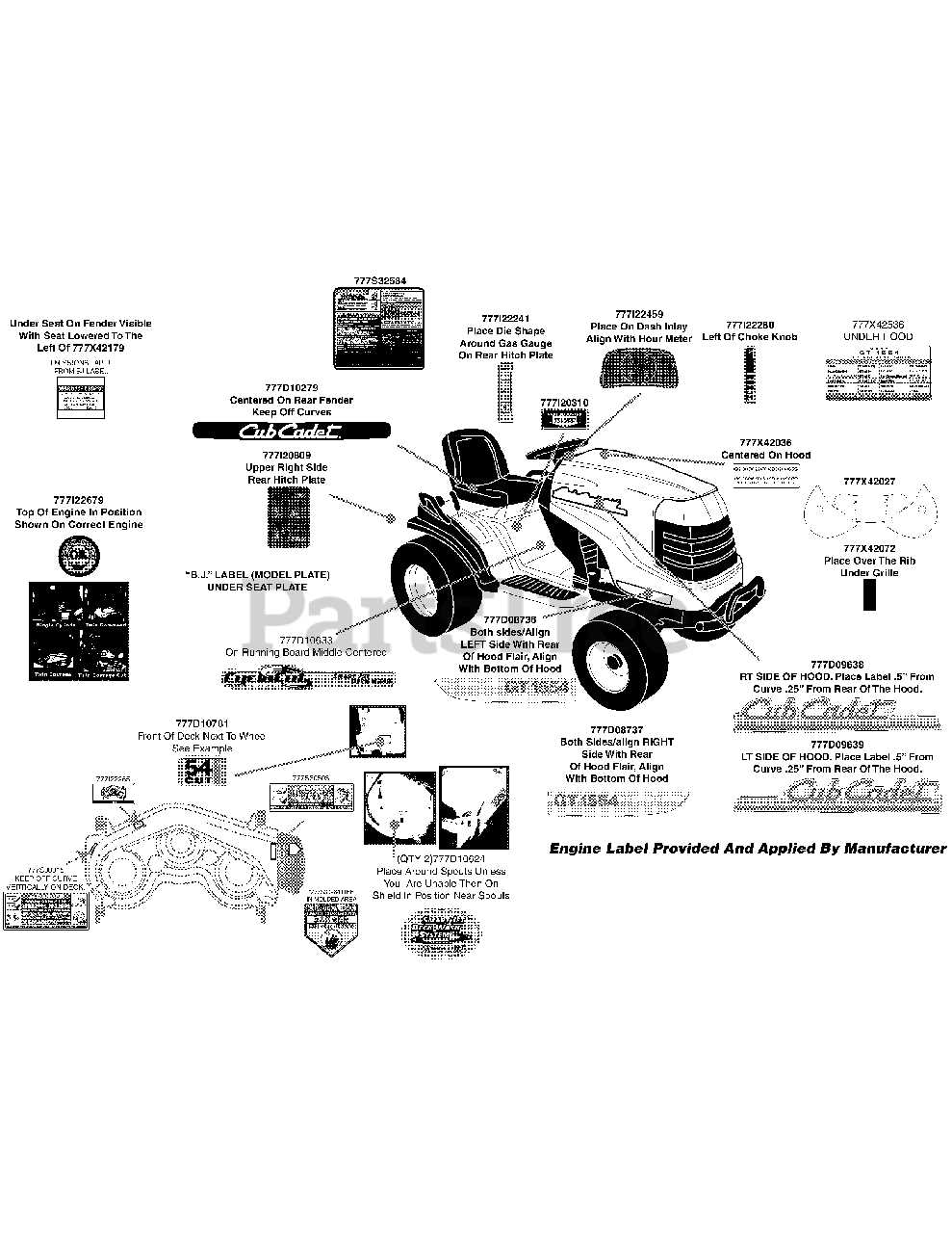 cub cadet 1554 parts diagram