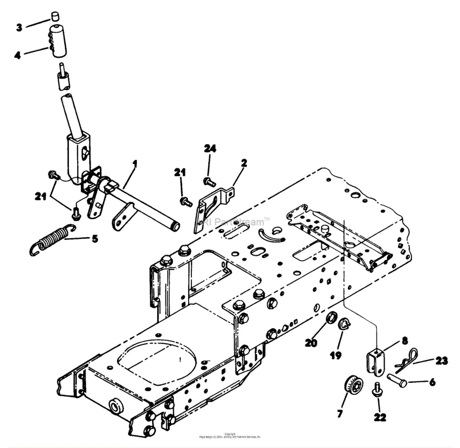 cub cadet 1554 parts diagram