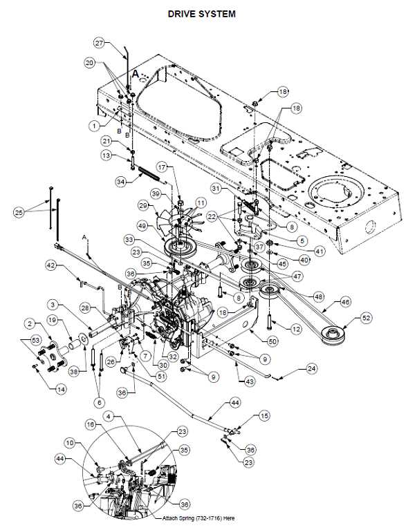 cub cadet lt1042 deck parts diagram