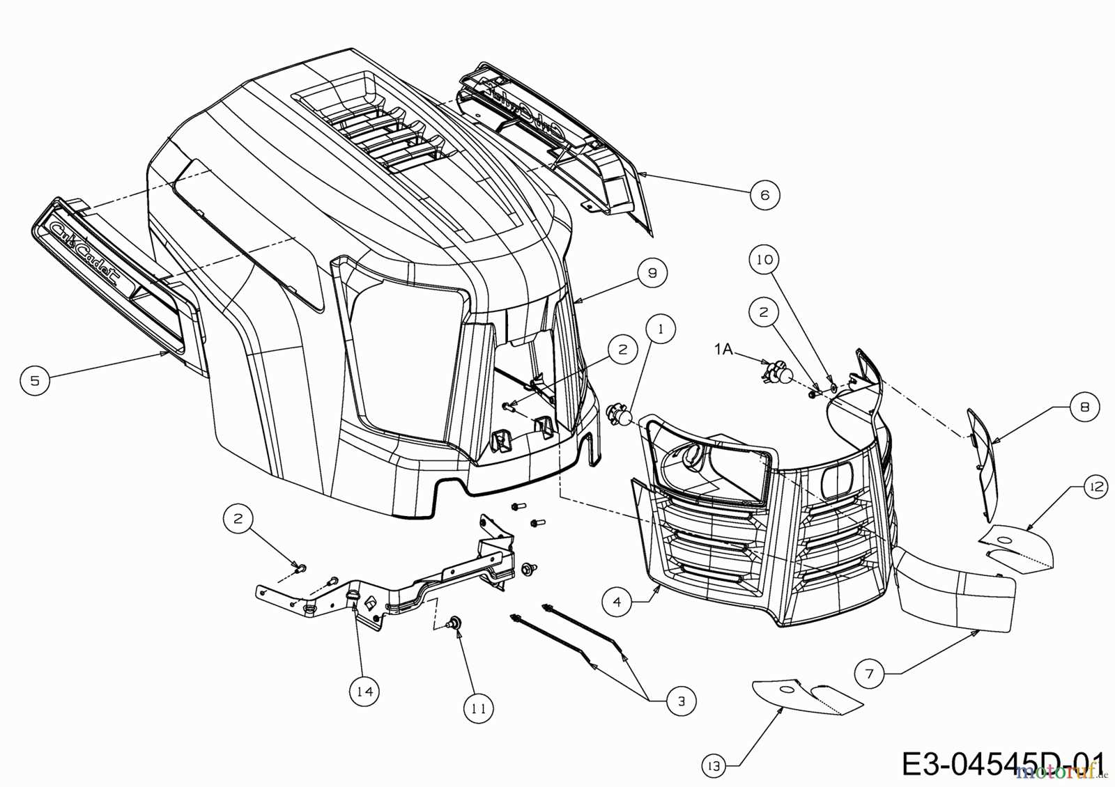 cub cadet ltx1050 parts diagram