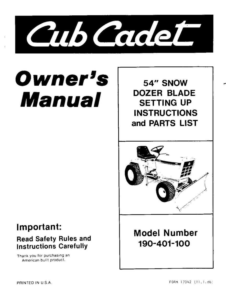 cub cadet snow blower parts diagram