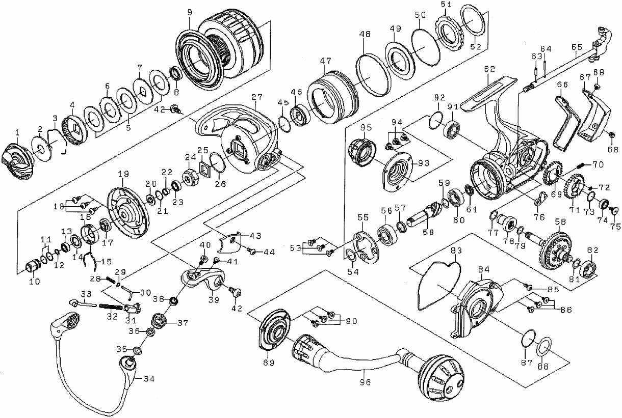 daiwa spinning reel parts diagram