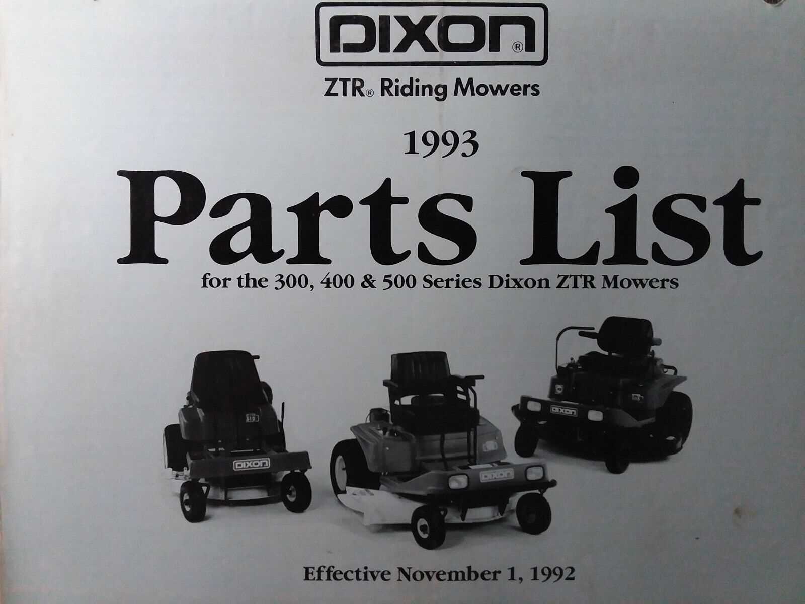 dixon ztr parts diagram