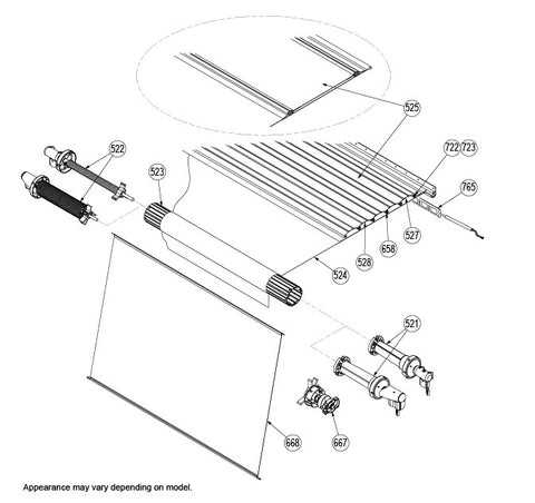 dometic awning parts diagram