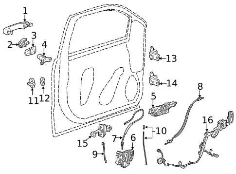 door silverado chevy silverado interior parts diagram