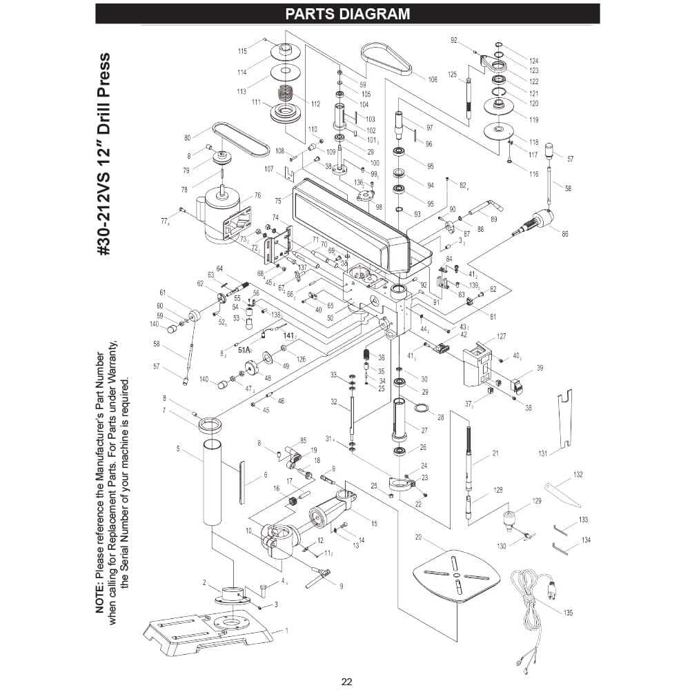 drill parts diagram