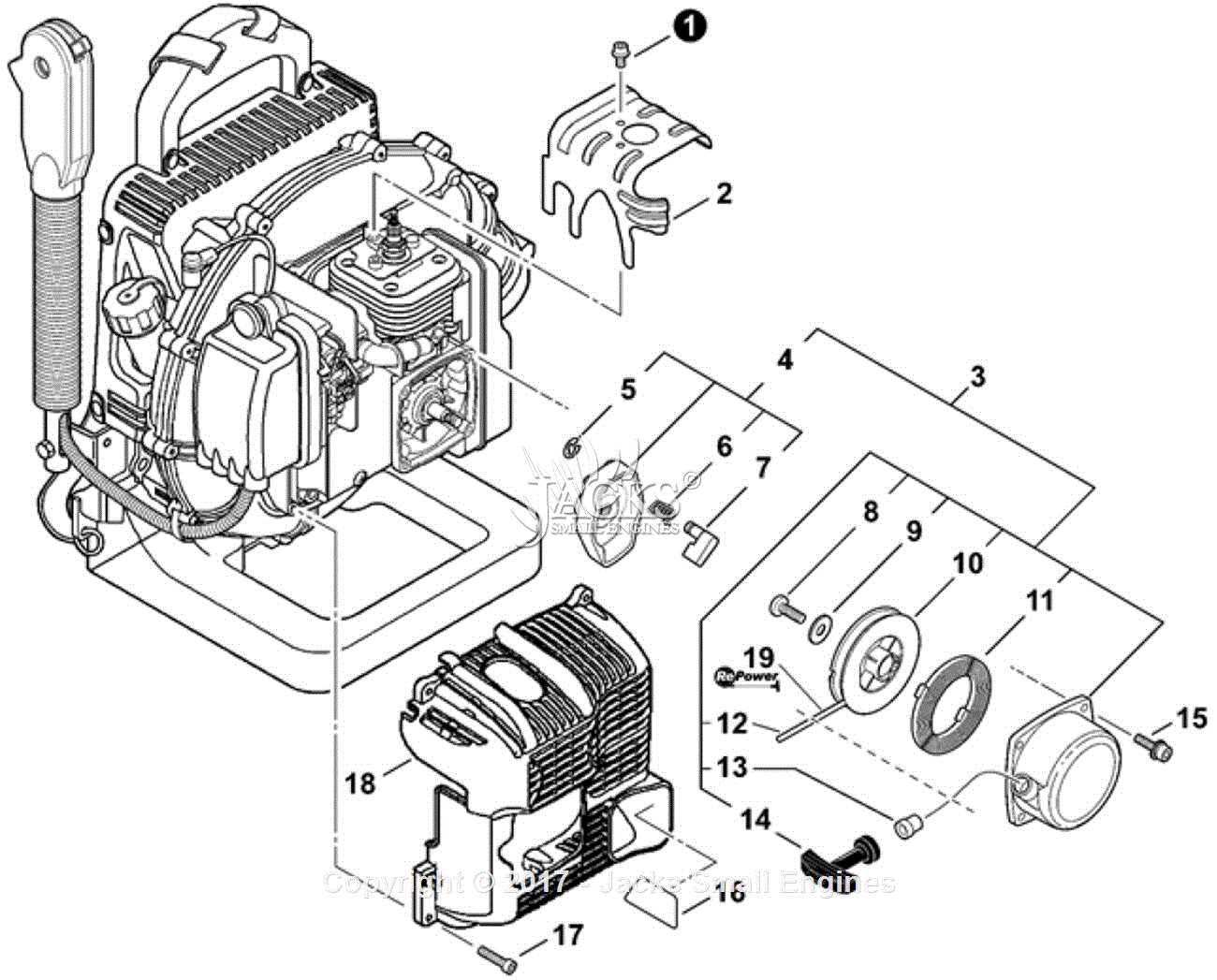 echo blower parts diagram