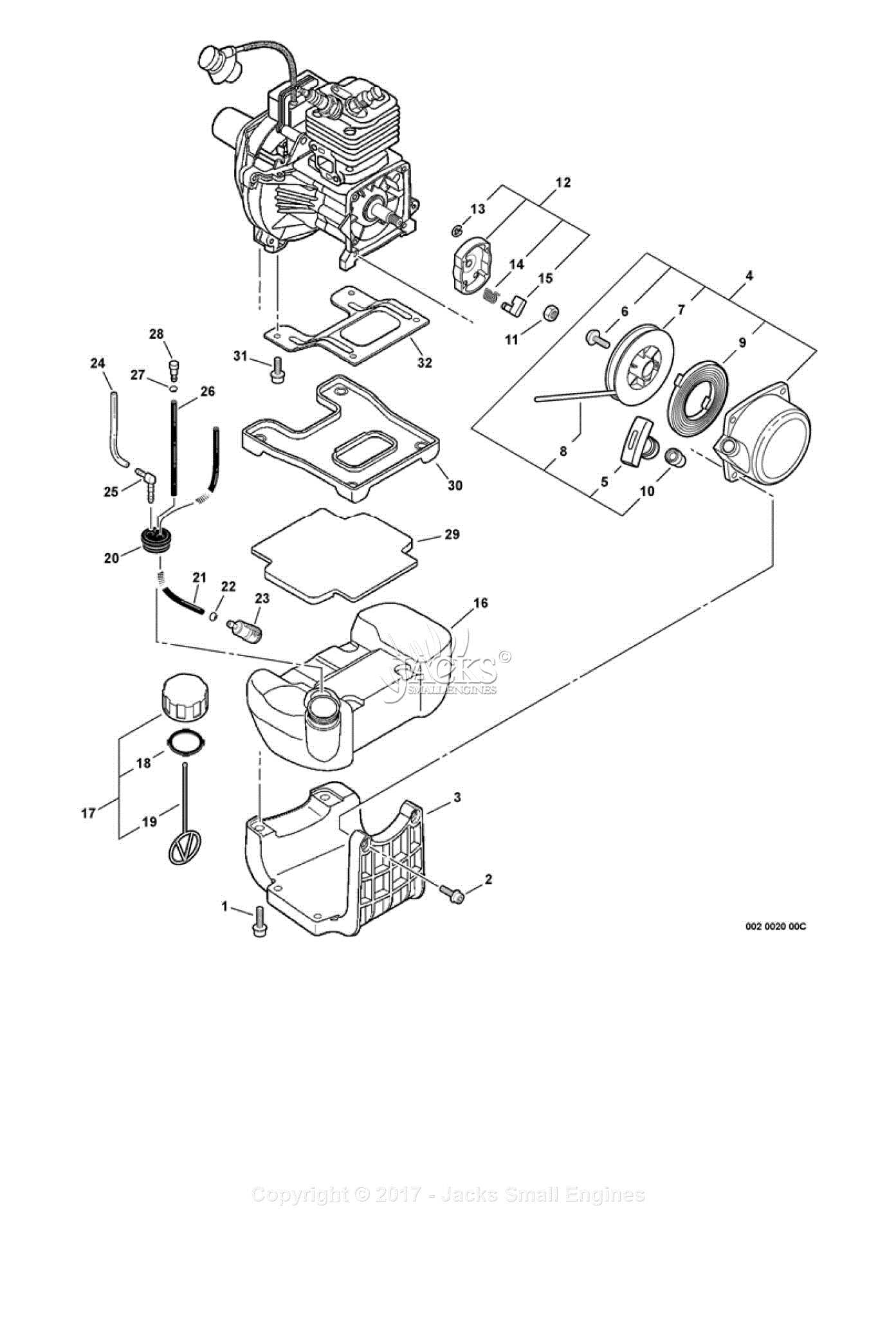 echo weed wacker parts diagram