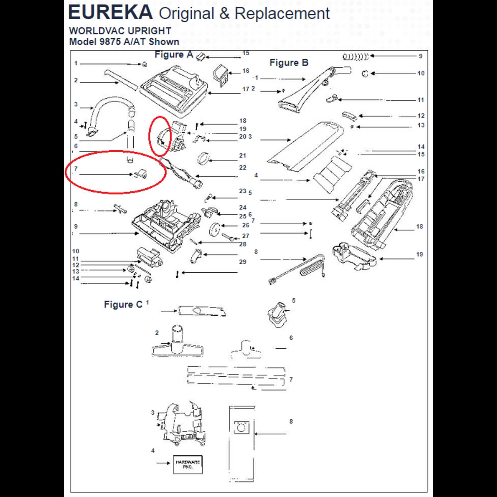 eureka vacuum parts diagram