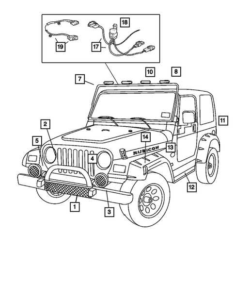 exterior jeep wrangler body parts diagram