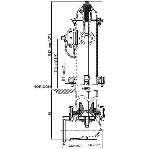 fire hydrant parts diagram