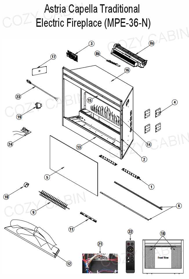 fireplace diagram parts