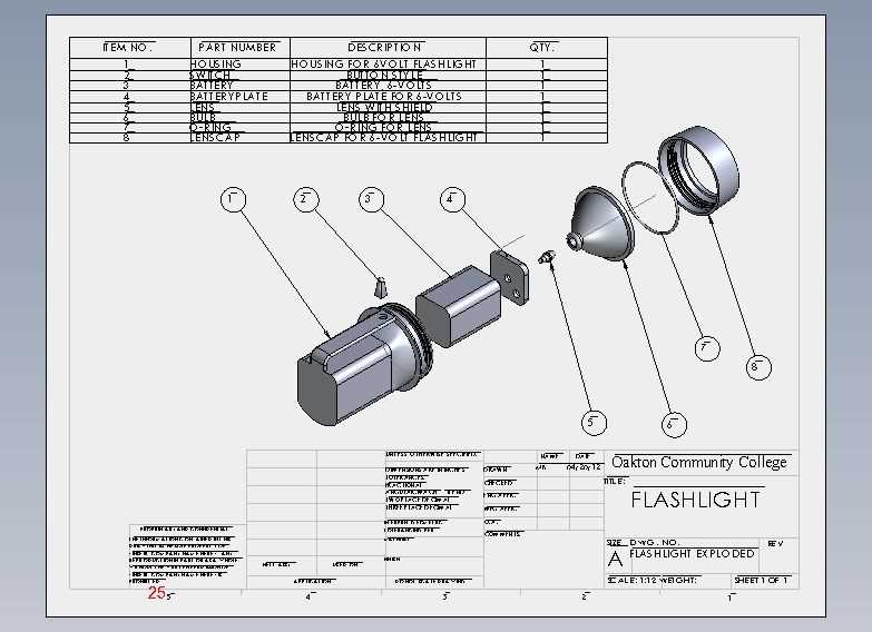 flashlight parts diagram