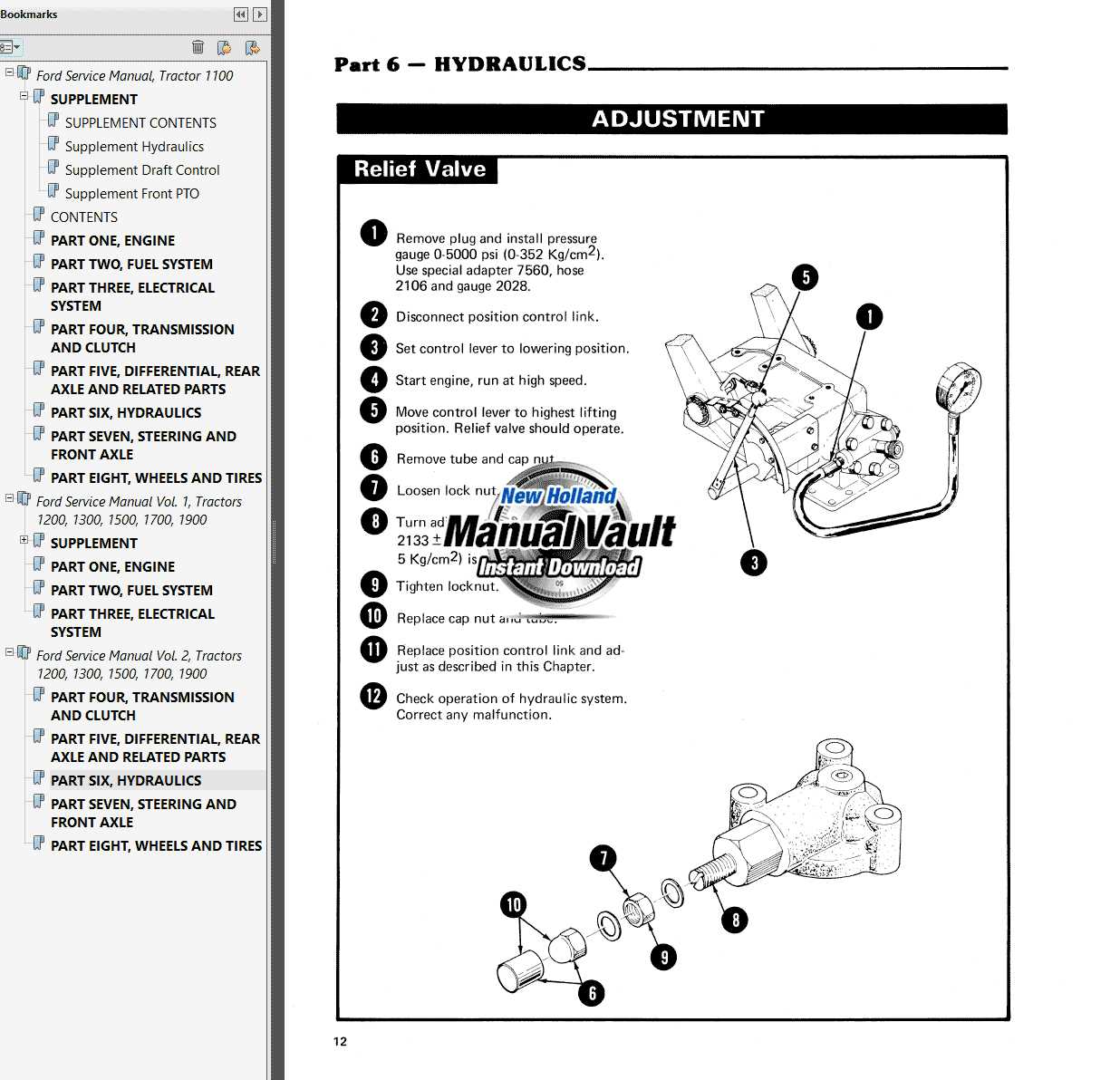 ford 1900 tractor parts diagram