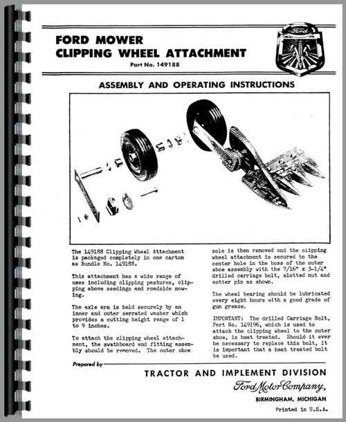 ford 501 sickle mower parts diagram