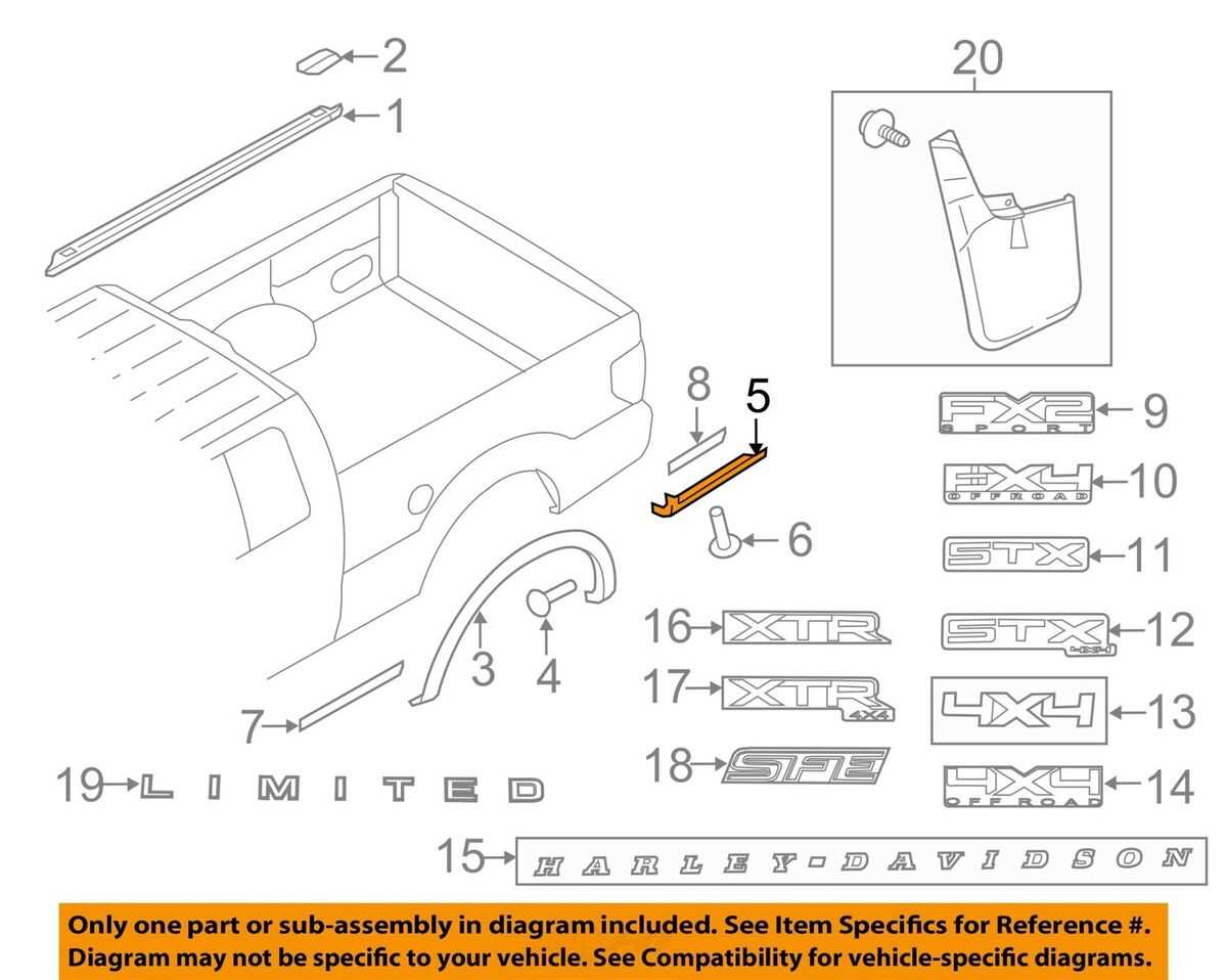 ford f 150 body parts diagram