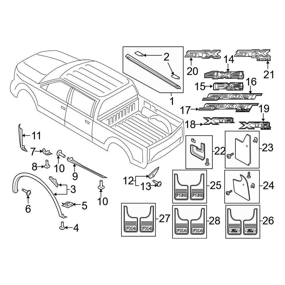 ford f 150 parts diagram