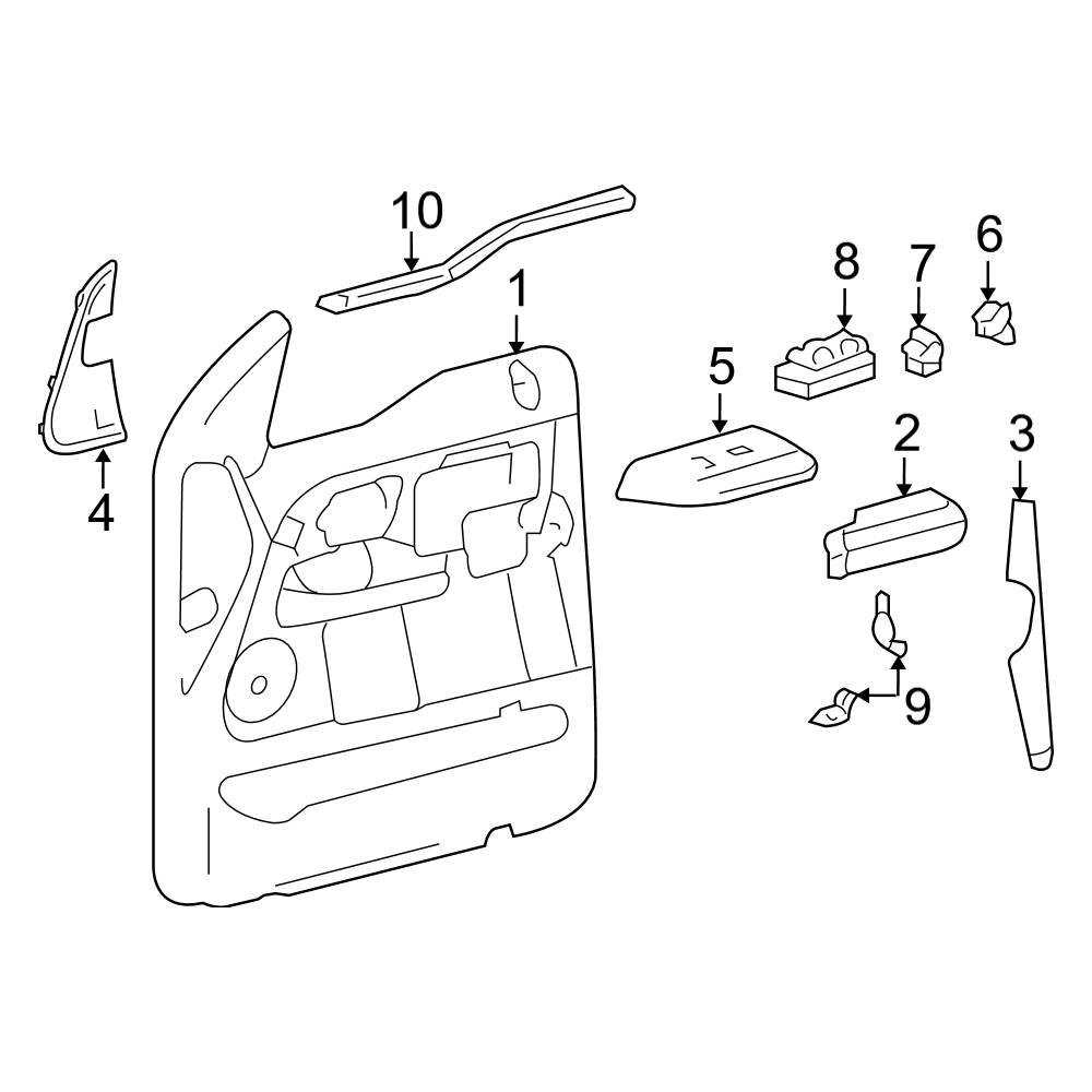 ford f150 door parts diagram