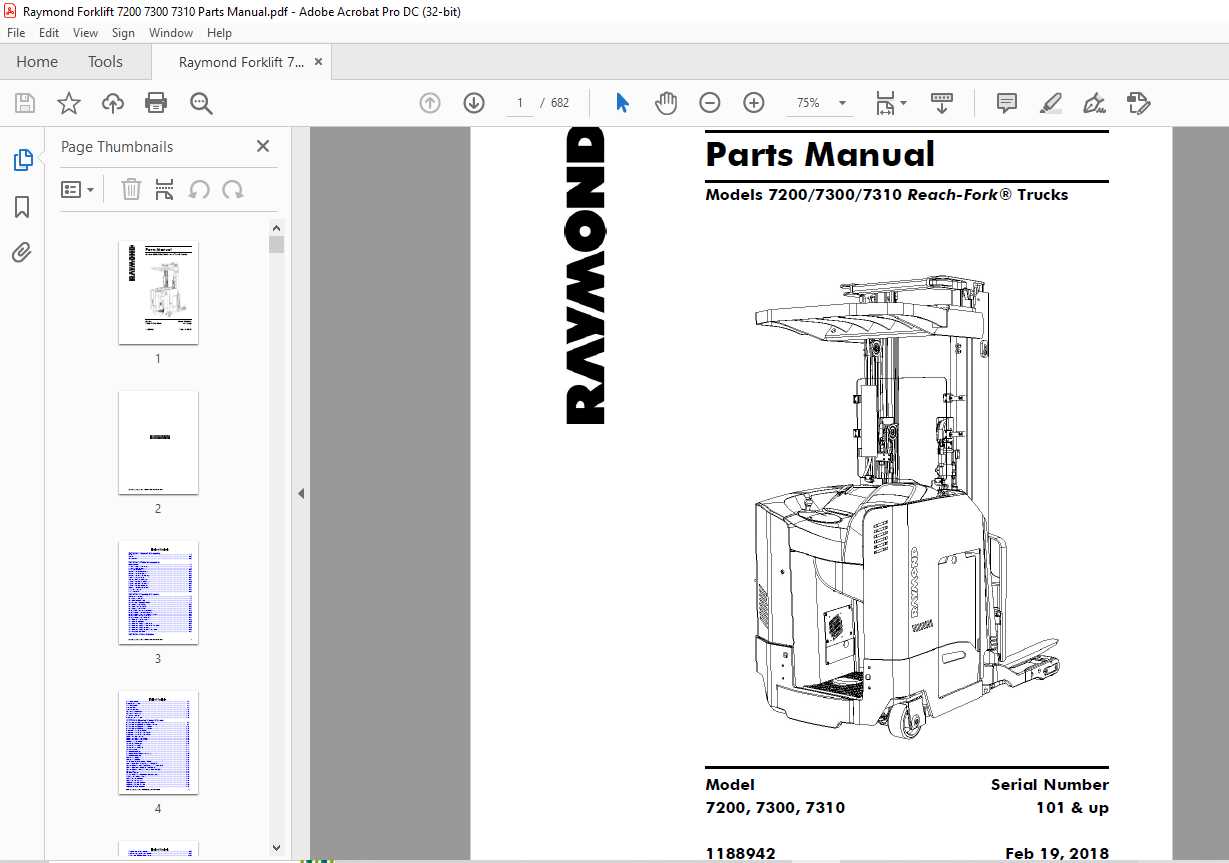 fork truck parts diagram