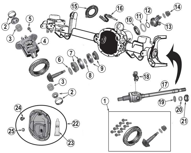 front axle parts diagram