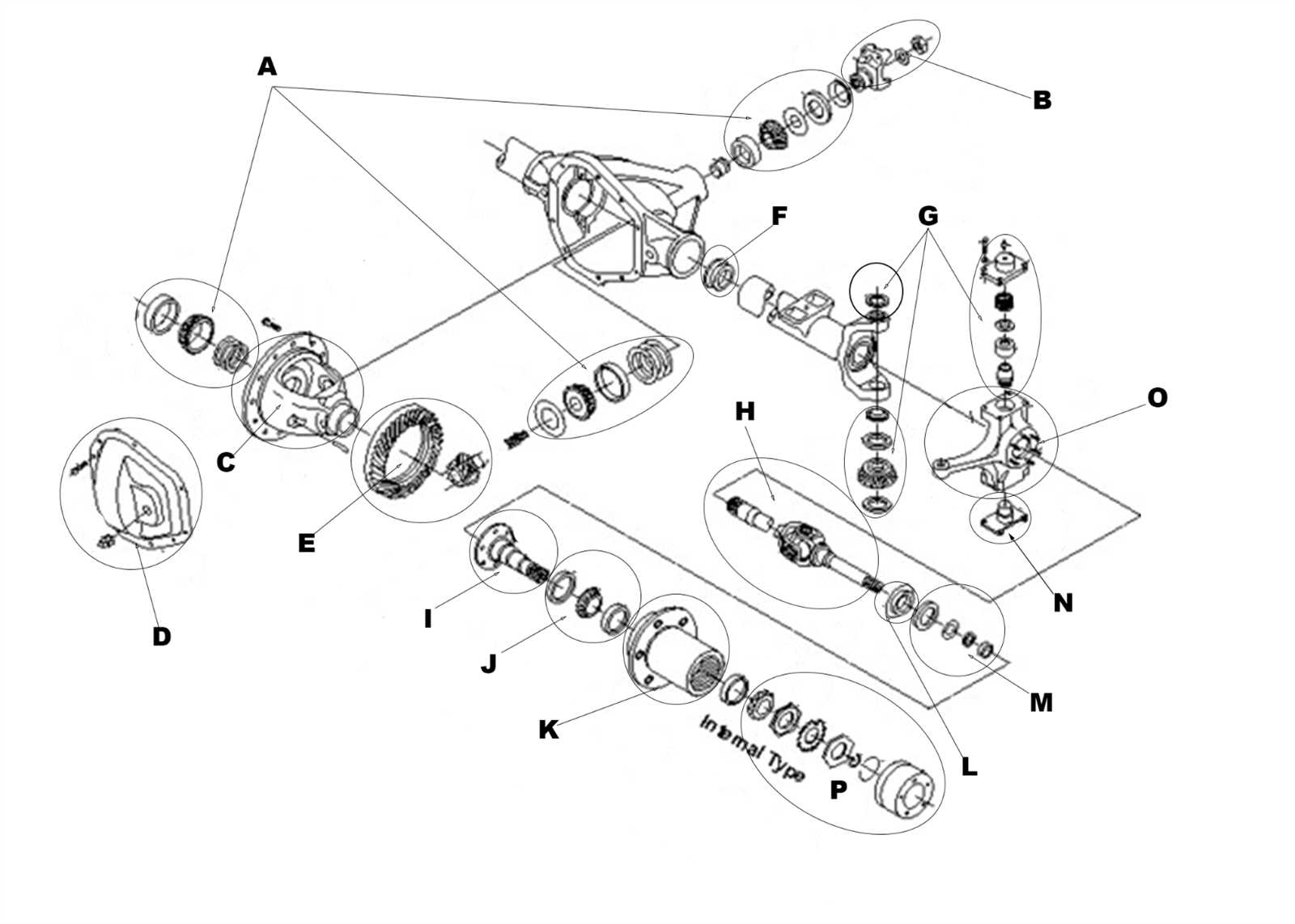 front axle parts diagram